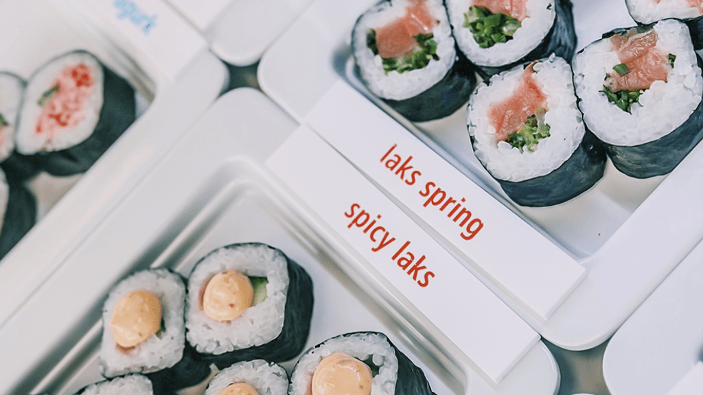 Sushi with salmon