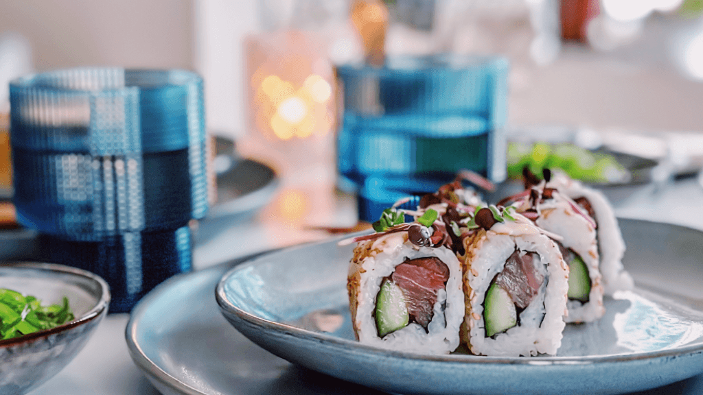 Sushi with salmon