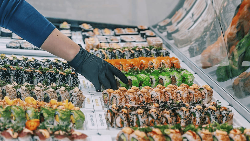 Große Auswahl an Sushi
